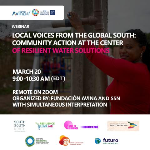 Event flyer - Local voices from the global South: Community action at the centre of resilient water solutions