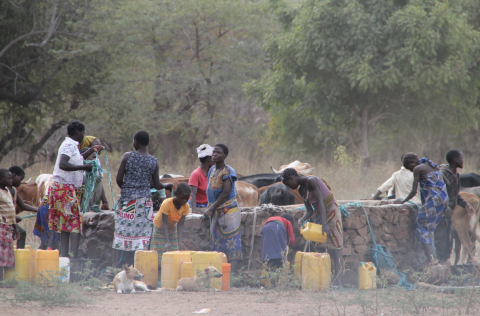 Women collecting water in Manica province, Mozambique (Courtesy of Andrew Kingman, Micaia Foundation)