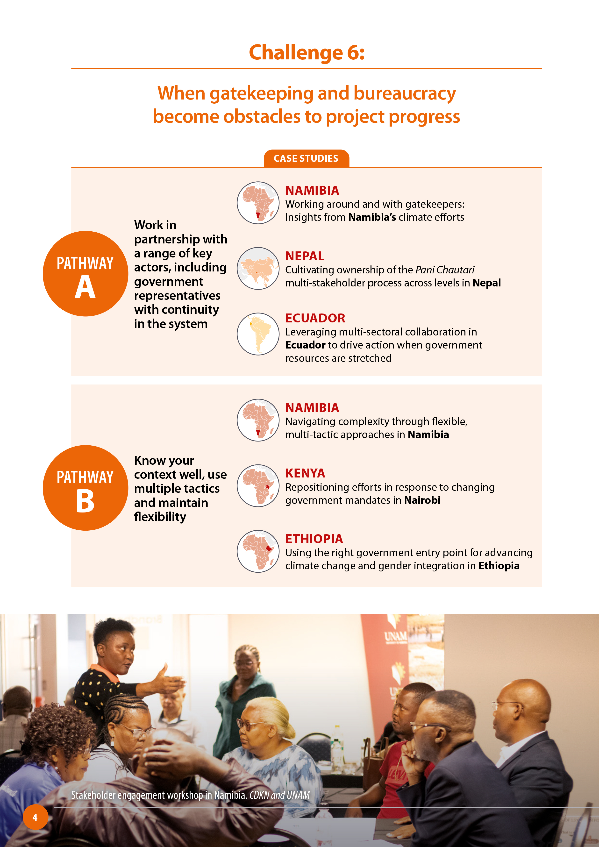 Challenge six map of case studies