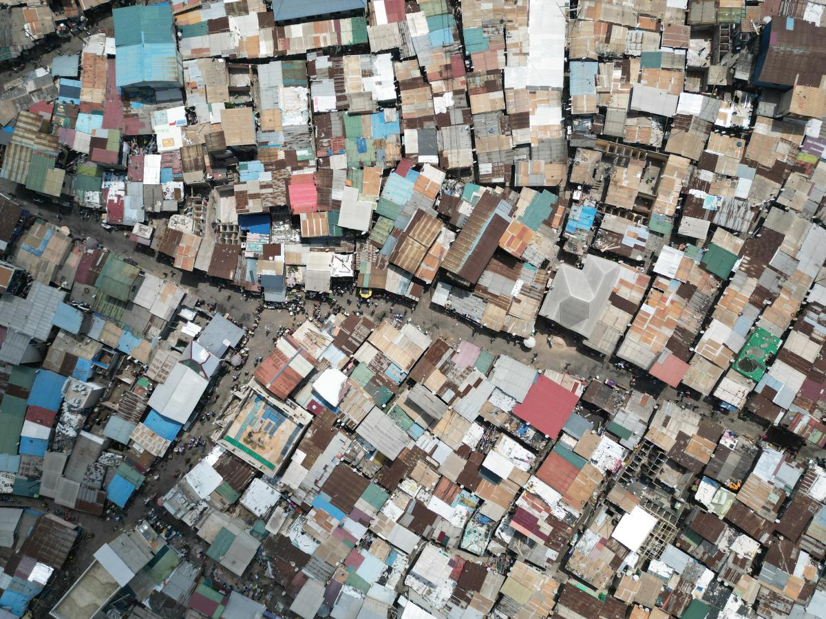 Arial view of Agbogbloshie, Accra