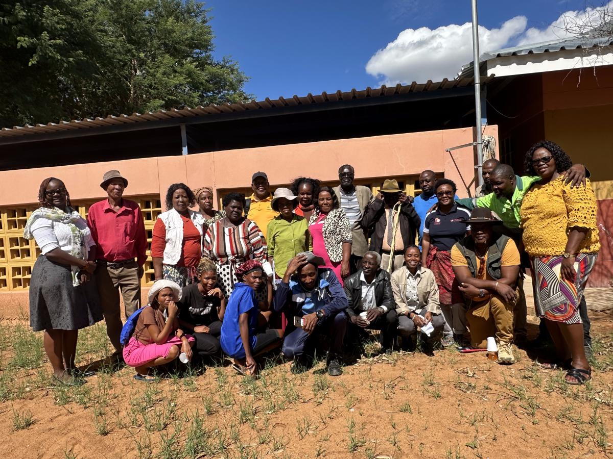 Farmers and stakeholders attending a training session on rangeland management and sustainable practices in Otjinene (Credit: CDKN Namibia)