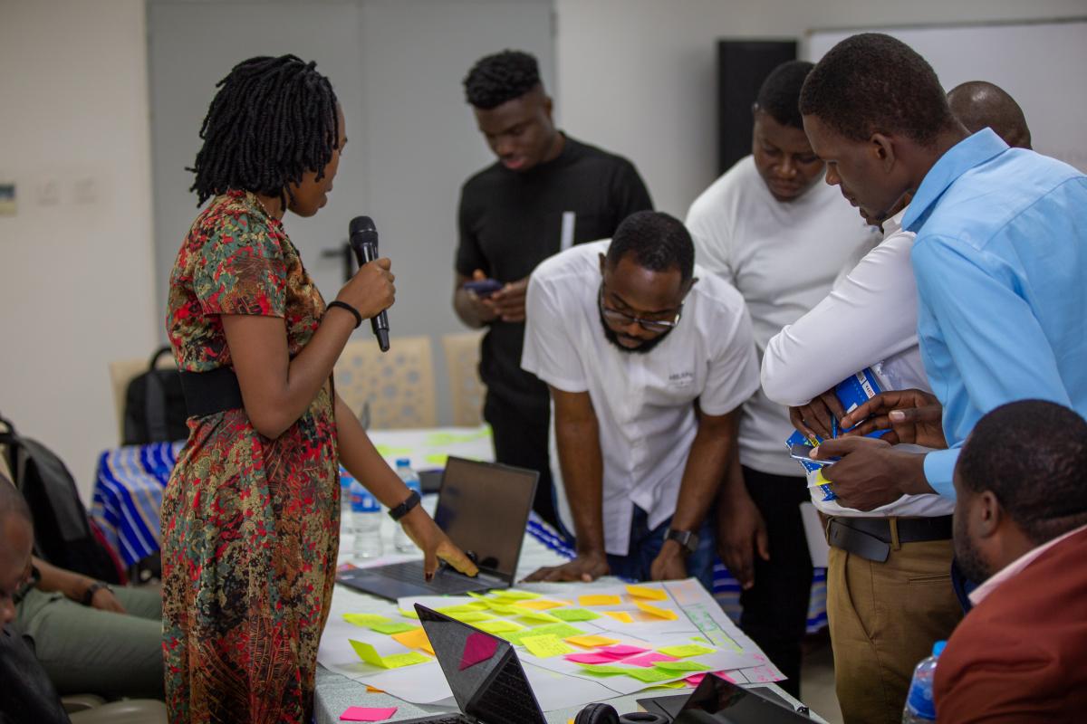 Research team co-creating ideating toolkits from research evidence, Photo credit : Beyond the Science