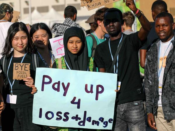 COP27 loss and damage protestors