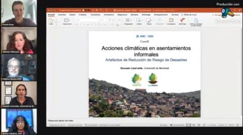 Gonzalo Lizarralde, exponiendo en el Webinar Voces Climáticas - Fotografía FFLA