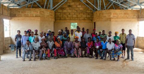 A group picture of participants during a community engagement_Ghana (Cred. CDKN)