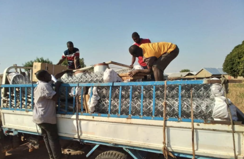 Open Ghana delivers materials for dry-season gardens to help create alternative incomes for women, youth and children (Courtesy of Open Ghana)