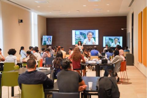 Delegates following a session on child sensitive climate policies for every child by Unicef