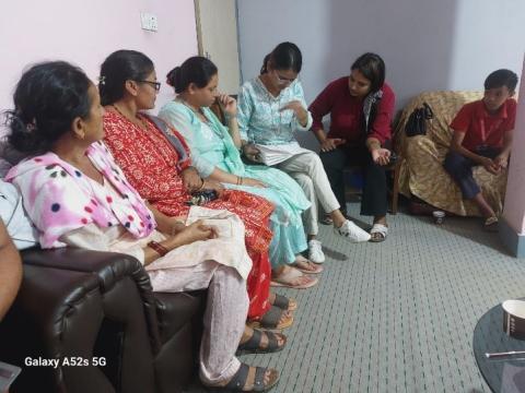 CDKN Asia team members interact with local people during the vulnerability assessments in Dhulikhel municipality, courtesy of ICLEI South Asia