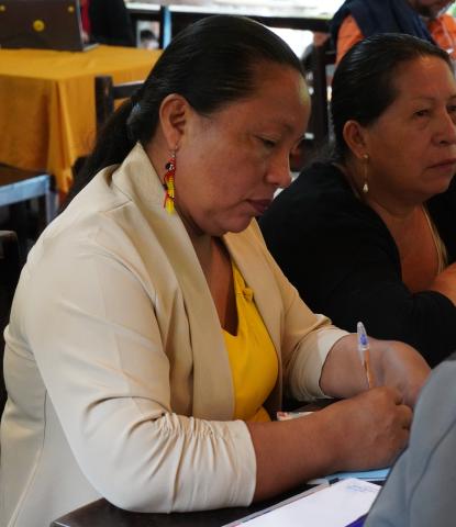 © Pamela Burbano, FFLA / Taller de evaluación y cierre del proyecto “Promoviendo la sostenibilidad de la Chakra Amazónica como mecanismo de adaptación climática comunitaria” / Tena, Ecuador.